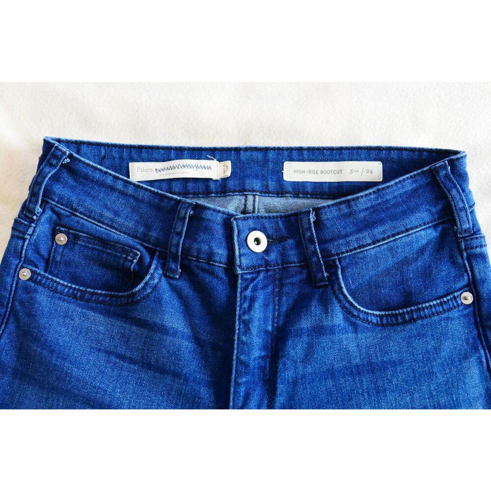 Pilcro and the Letterpress Anthropologie High Rise Bootcut Jeans Blue Size 24 - Picture 3 of 5
